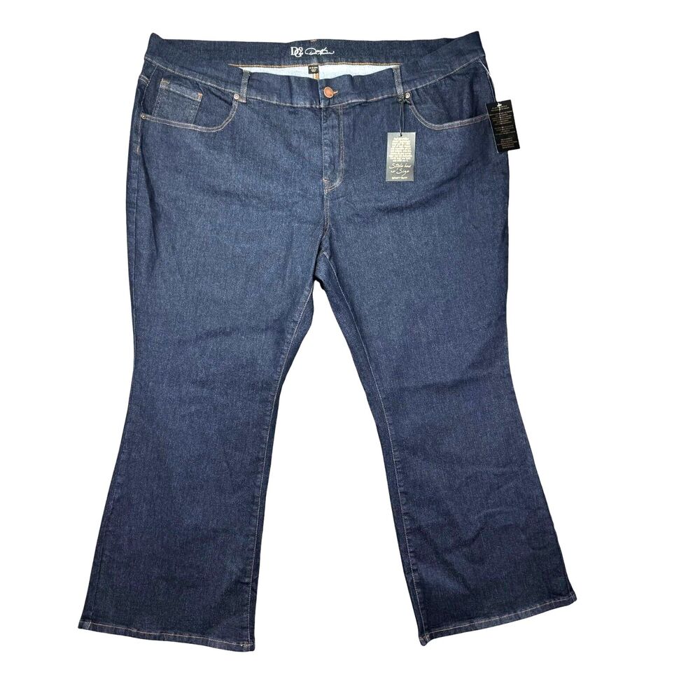 DG2 by Diane Gilman Jeans Women's 28-30 - 32PW Blue Infinity Tri-Fit Stretch NWT